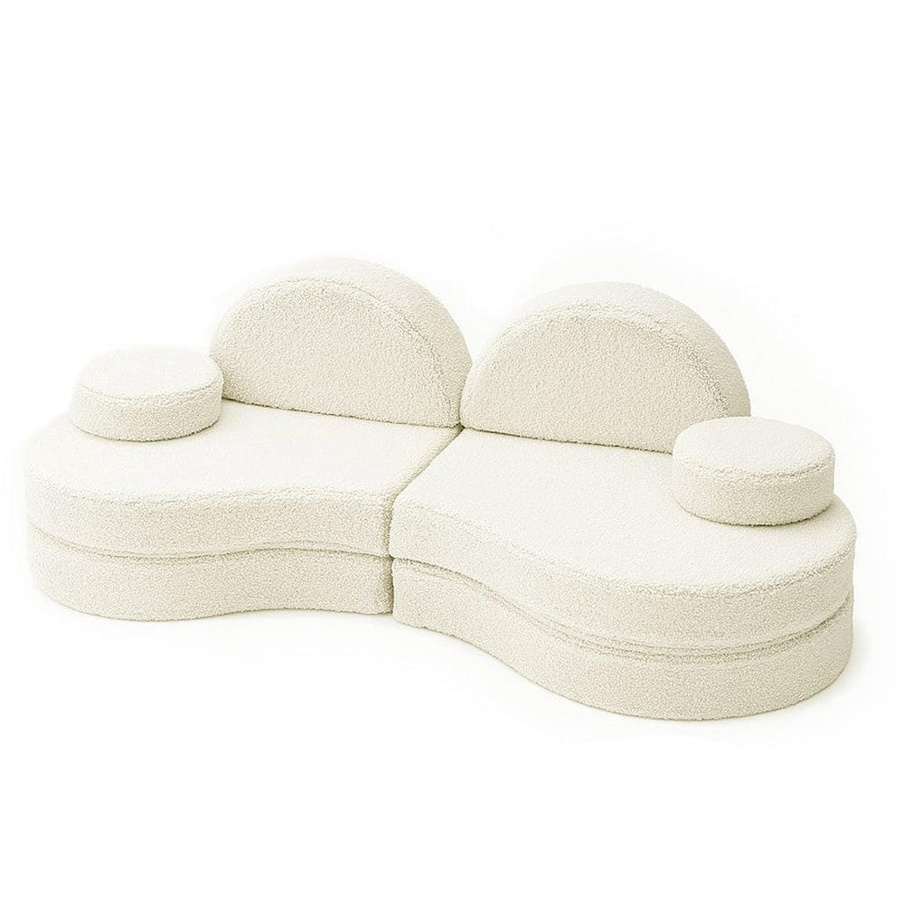 MODULSOFA für Kinder, Bearly, cremig - Creme, Textil (160/54/24cm) - MeowBaby
