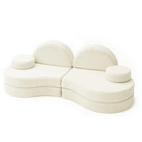 MODULSOFA für Kinder, Bearly, cremig - Creme, Textil (160/54/24cm) - MeowBaby
