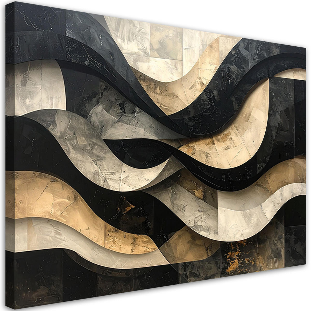 LEINWANDBILD Abstraktion 30x20cm - Beige, Textil (30/20cm) - Feeby