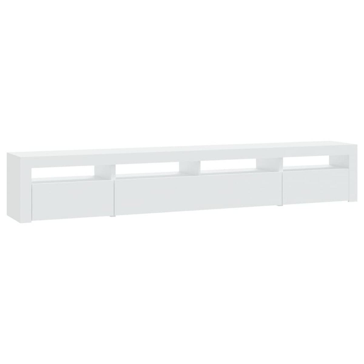 TV-SCHRANK Mit Led-Leuchten Weiss 240/35/40 Cm - Weiß, Holzwerkstoff (35/40/240cm) - vidaXL
