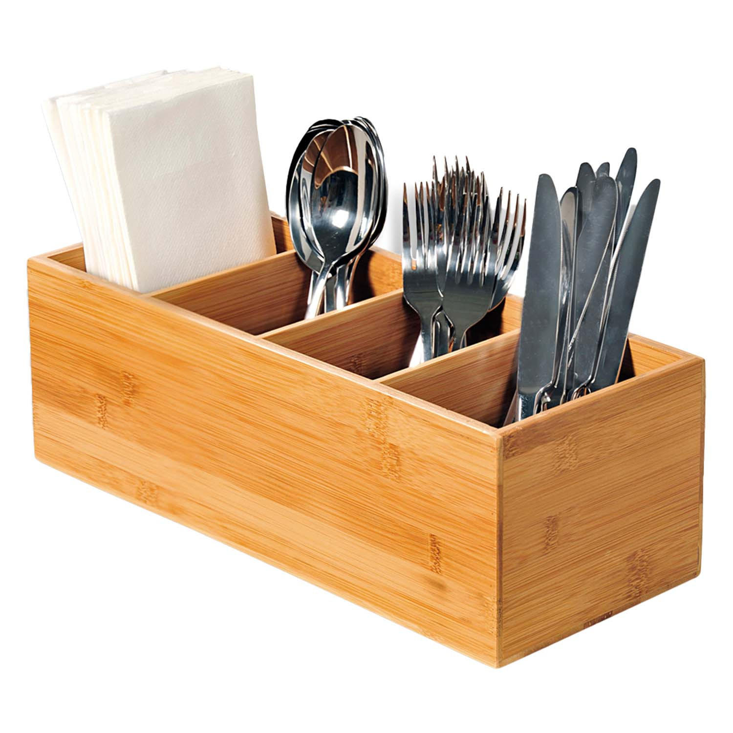 BESTECKBOX, 6 Stück - Bambus, 35 x 14cm - Naturfarben, Holz (35/12/14cm) - Kesper