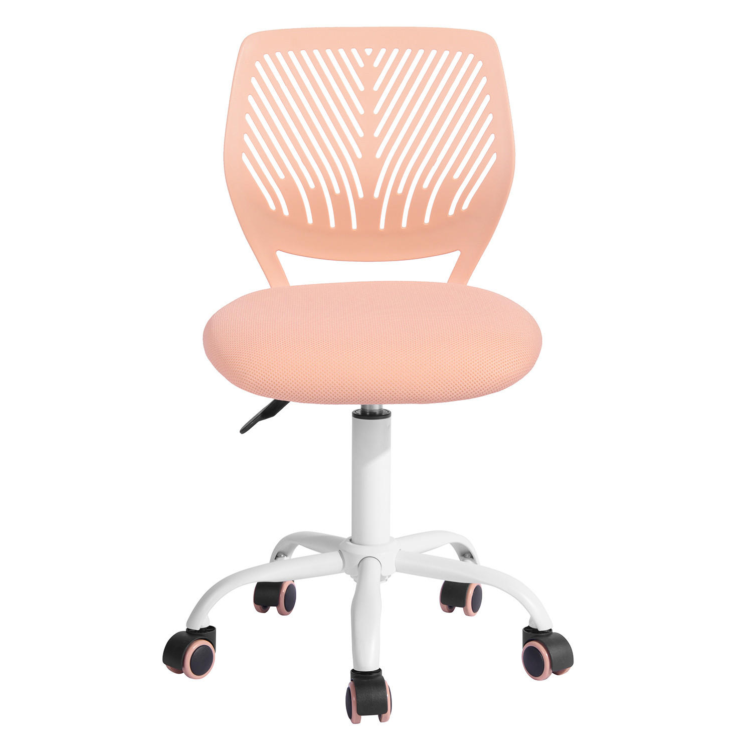 DREHSTUHL Rosa - Pink/Weiß, Metall (38/87/39cm) - Urban Meuble