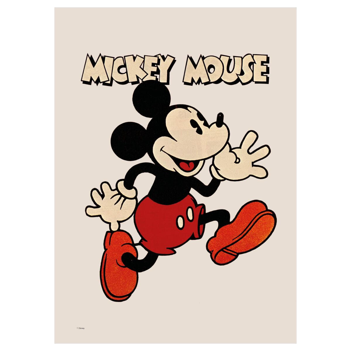 POSTER Disney - Mickey Mouse Vintage No. 01 - Beige, Papier (50/70/0.1cm) - Poster&Frame