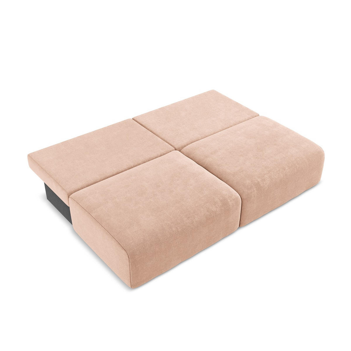 3-SITZER SOFA mit Schlaffunktion Chenille Stoff Pink - Pink/Koralle, Kunststoff/Textil (216/79/102cm) - LaMiaSofa