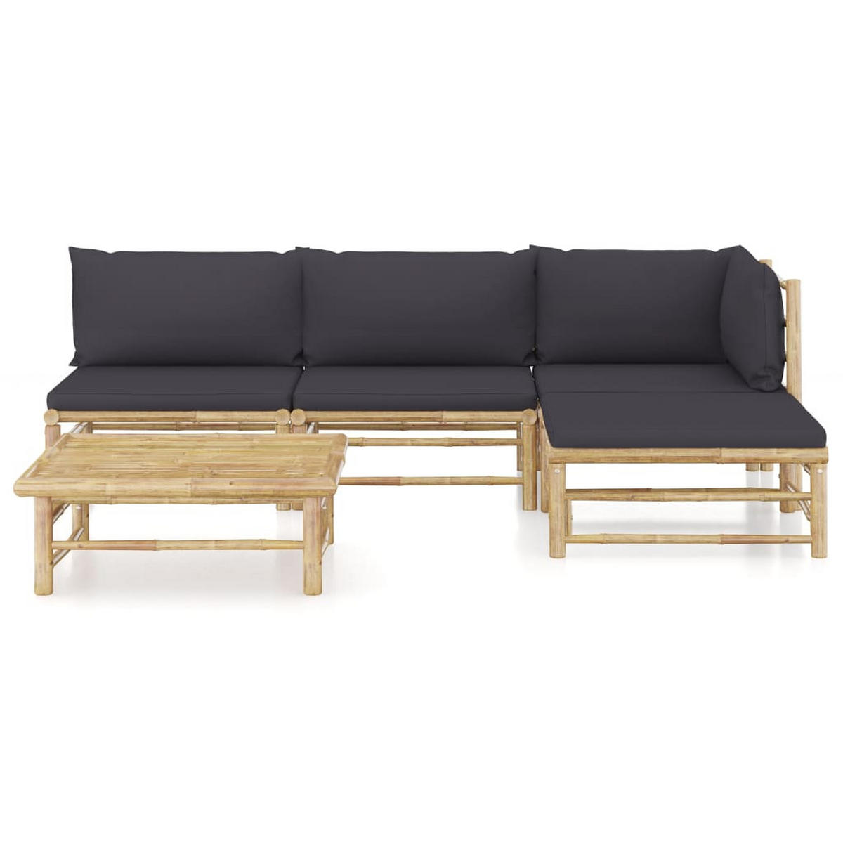 GARTENSET Renner 5-teilig - Grau, Naturmaterialien - Nettlife
