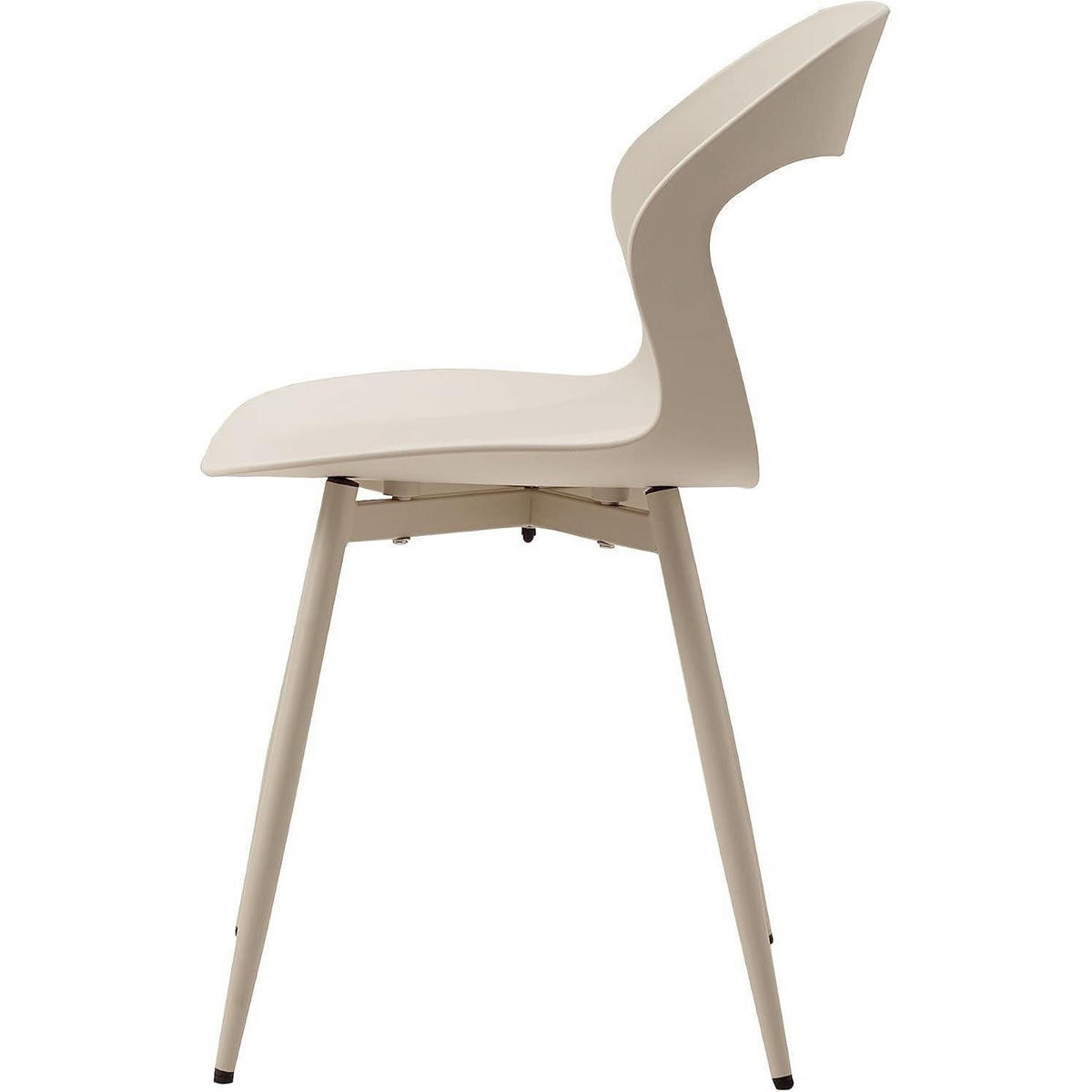 ESSZIMMERSTUHL 4er-Set Beige mit Metallbeinen skandinavischer Stil - Beige, Kunststoff (43/83/43.5cm)