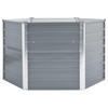 GARTEN-HOCHBEET Verzinkter Stahl 129x129x77 cm Grau - Grau, Metall (129/77/129cm) - furnicato