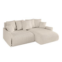 ECKSOFA Ottomane rechts ONESK-L -v1 216x177x72 Beige Cord - Beige, Holzwerkstoff/Kunststoff (177/216cm) - ALTDECOR