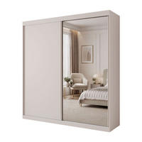 SCHIEBETÜRENSCHRANK BASTER II KASZMIR mit Spiegel - Kaschmir, Holzwerkstoff (200/215/58cm) - Lookway
