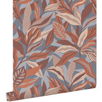 TAPETE tropische Blätter 50 x 900 cm - Terracotta, Papier (50/900cm) - ESTAhome
