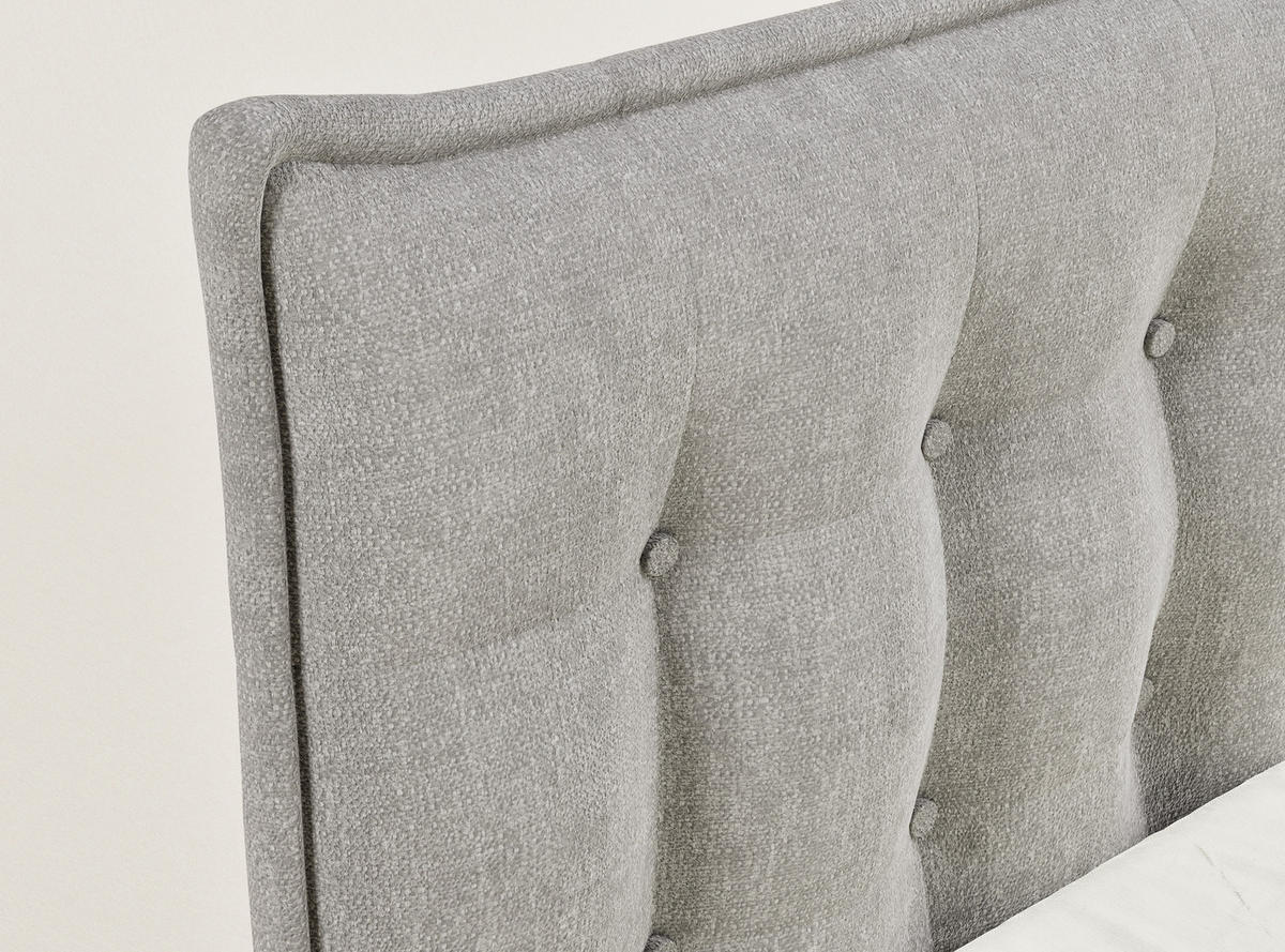 BOXSPRINGBETT Fatu 140/200 cm, in Beige grau, Bettkasten, Matratze, Topper - Beige/Schwarz, Holz/Holzwerkstoff (140/200cm) - Maison de Reve