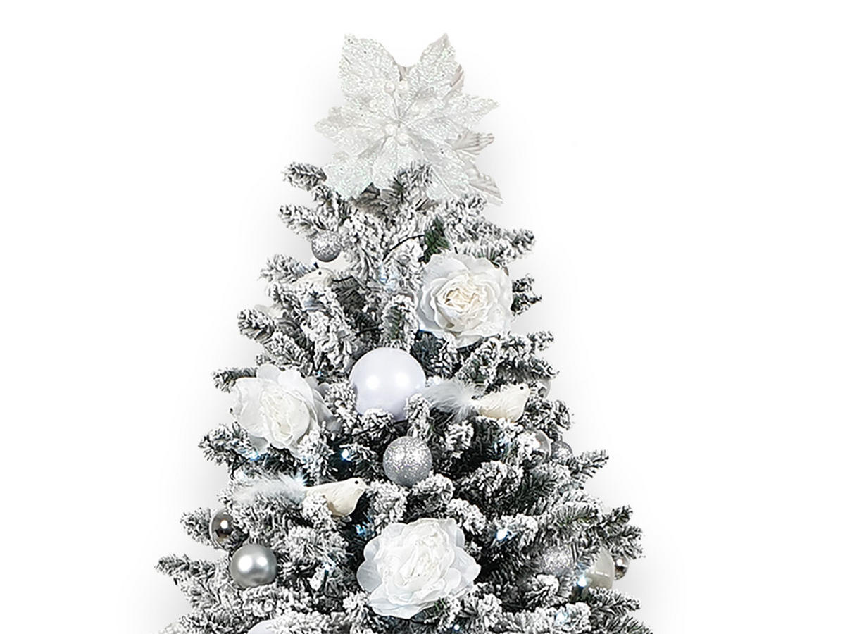 WEIHNACHTSORNAMENTE 12er-Set runde Ornamente silber Mix 6 cm - Silberfarben, Kunststoff (6/6/6cm) - LAALU