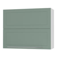 KÜCHENHÄNGESCHRANK Kvantum W8B/90 Mint Matt / Weiß Matt 90 / 32,5 / 72cm - Weiß/Mintgrün, Holz/Holzwerkstoff (90/72/36cm) - Feldmann-Wohnen