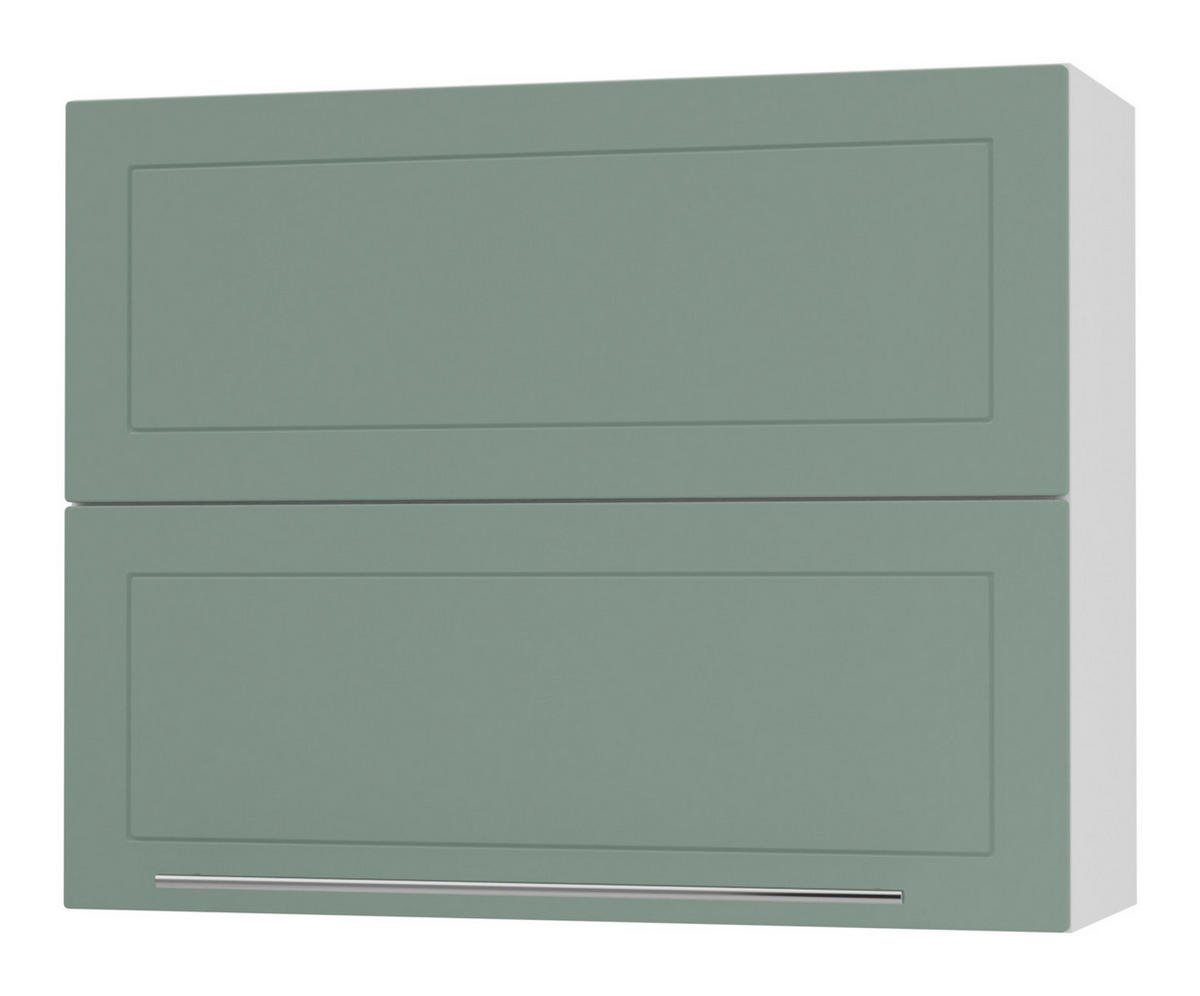 KÜCHENHÄNGESCHRANK Kvantum W8B/90 Mint Matt / Weiß Matt 90 / 32,5 / 72cm - Weiß/Mintgrün, Holz/Holzwerkstoff (90/72/36cm) - Feldmann-Wohnen