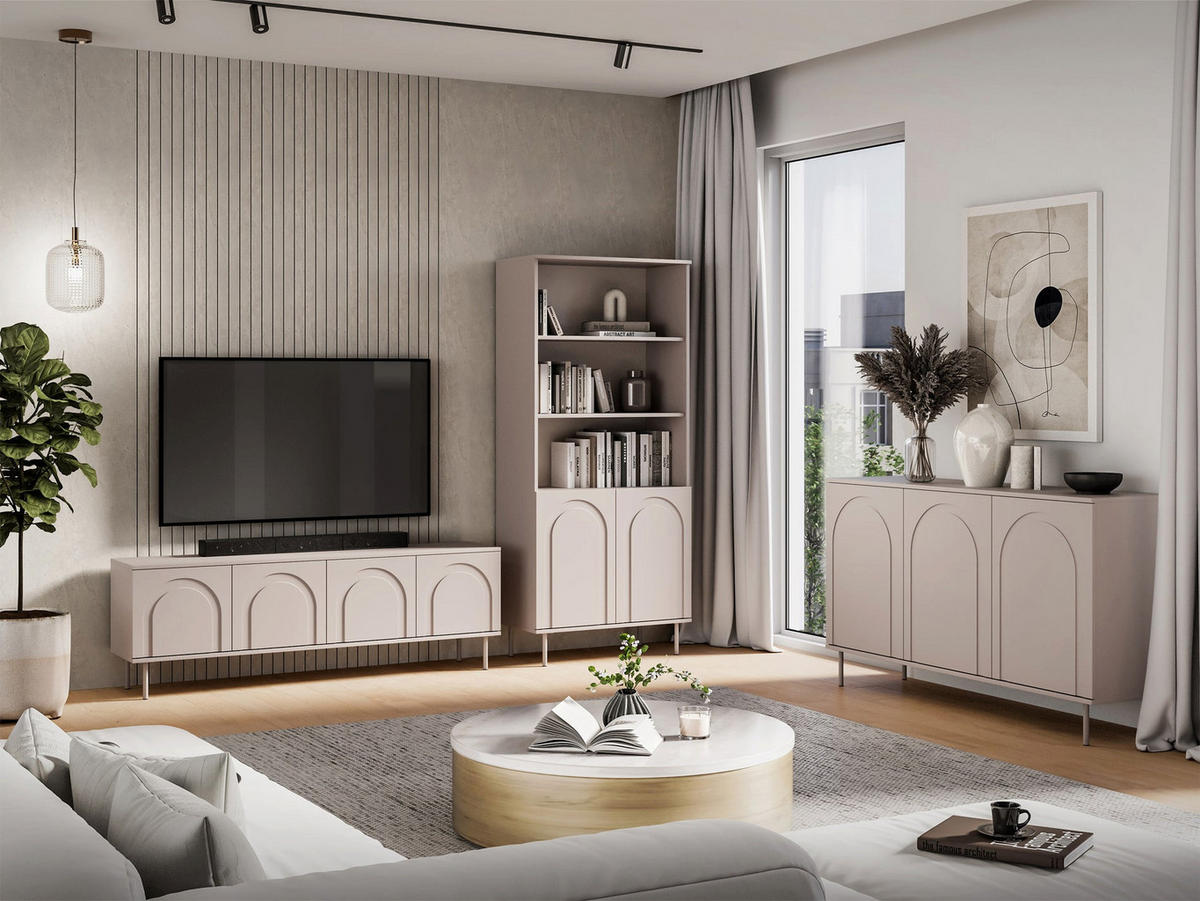 REGAL Orvella Taupe 80 cm - Taupe, Holzwerkstoff (80/180/40cm) - Homebook