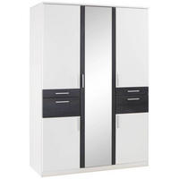 KLEIDERSCHRANK in Graphitfarben, Grau, Weiss  - Weiss/Silberfarben, Modern, Holzwerkstoff/Kunststoff (135/199/58cm) - MID.YOU