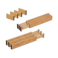 10tlg.SCHUBLADENTRENNER - Hellbraun, Holz/Kunststoff (56.5/6/2cm) - Relaxdays