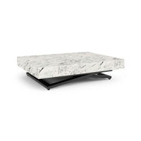 COUCH-/ESSTISCH Sanna U Carrera Weiß 120 - 200 / 80 / 27 - 80cm - Schwarz/Weiß, Holz/Holzwerkstoff (80/120/27cm) - Feldmann-Wohnen