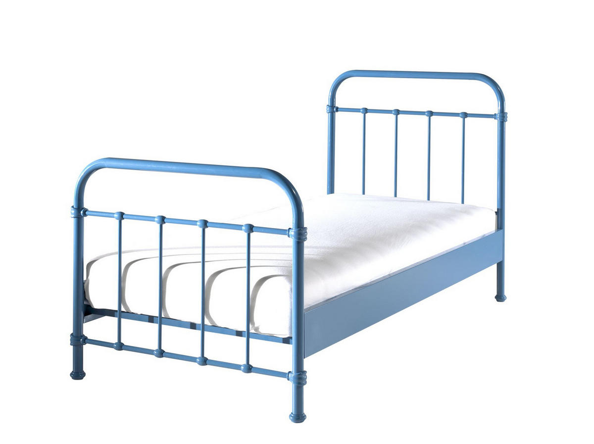 METALLBETT Karlyn 210x111x98 aus Metall in Blau - Blau, Metall (90/200cm) - 58aufmkessel