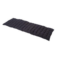 BANKAUFLAGE 3-Sitzer schwarz 143/48/5 cm - Schwarz, Textil (143/48/5cm) - Homescapes