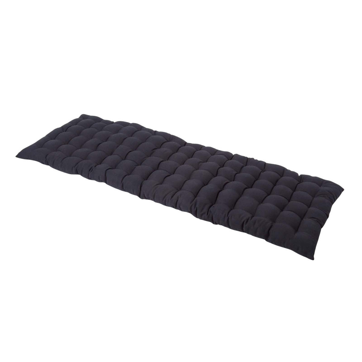 BANKAUFLAGE 3-Sitzer schwarz 143/48/5 cm - Schwarz, Textil (143/48/5cm) - Homescapes