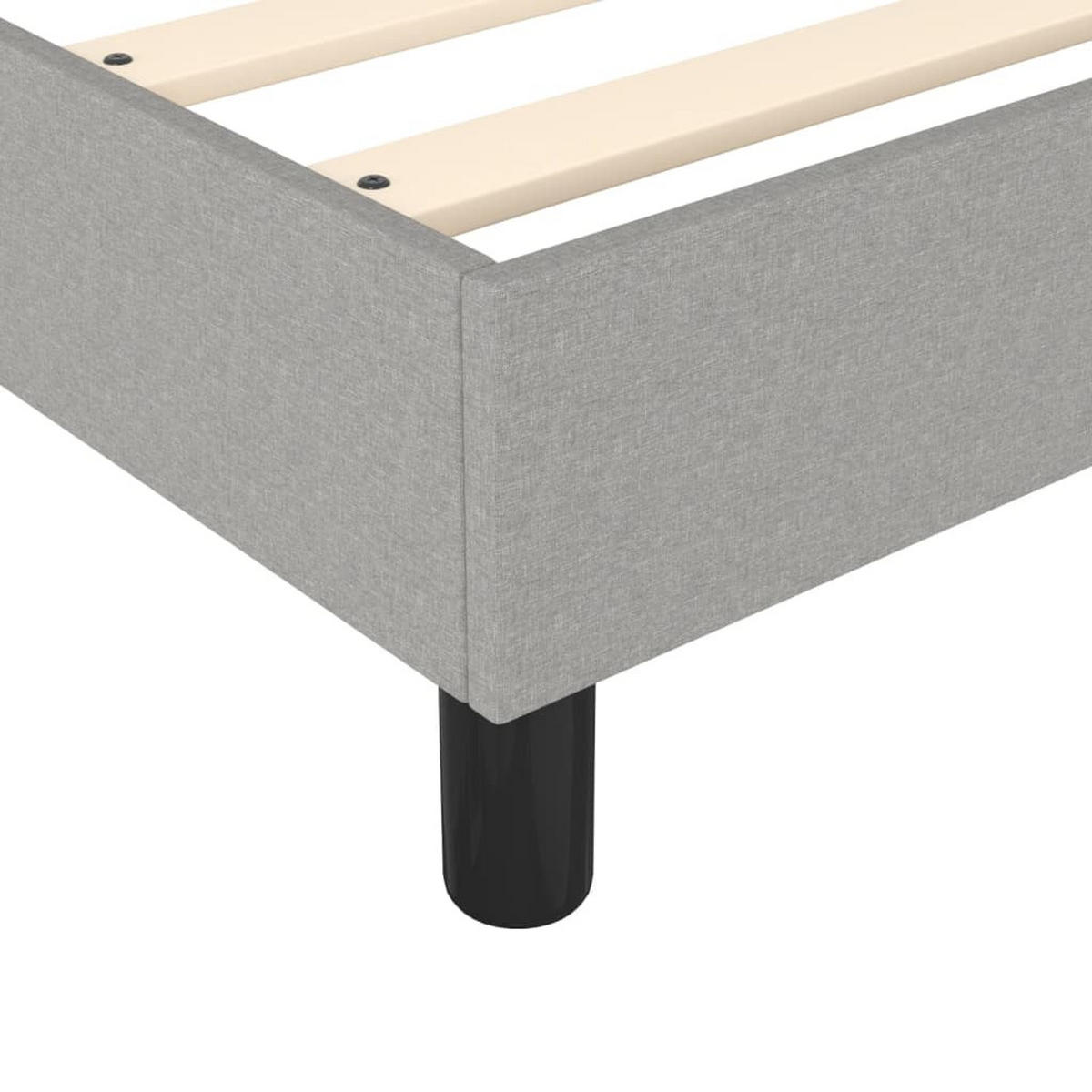 BOXSPRINGBETTGESTELL Hellgrau 100/200 Cm Stoff - Grau, Textil (100/200cm) - vidaXL