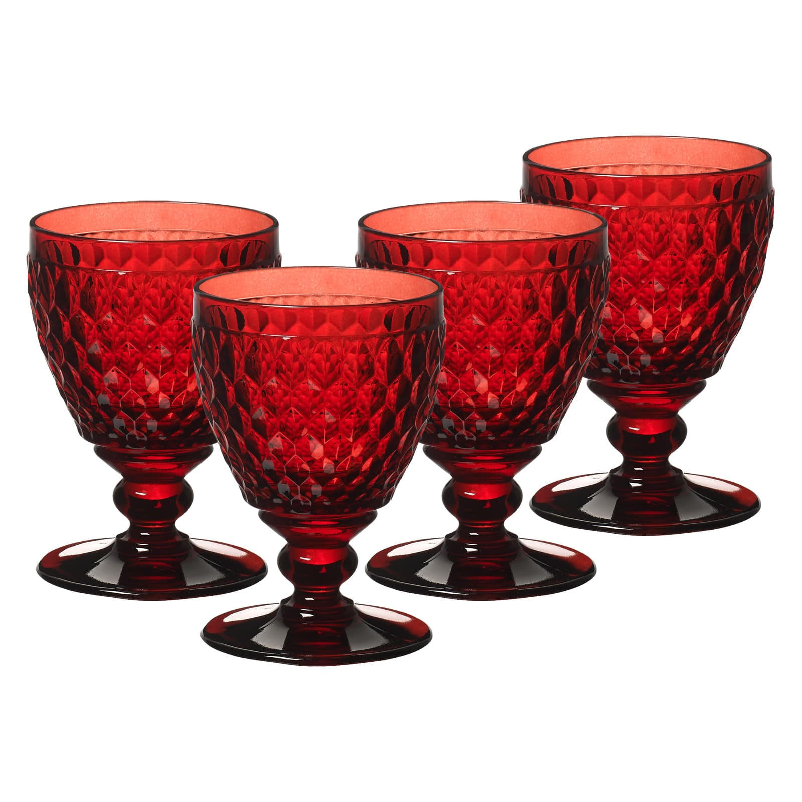 WEISSWEINGLÄSER Boston Coloured Rot 230 ml 4er Set - Rot, Glas (0.23L) - Villeroy & Boch