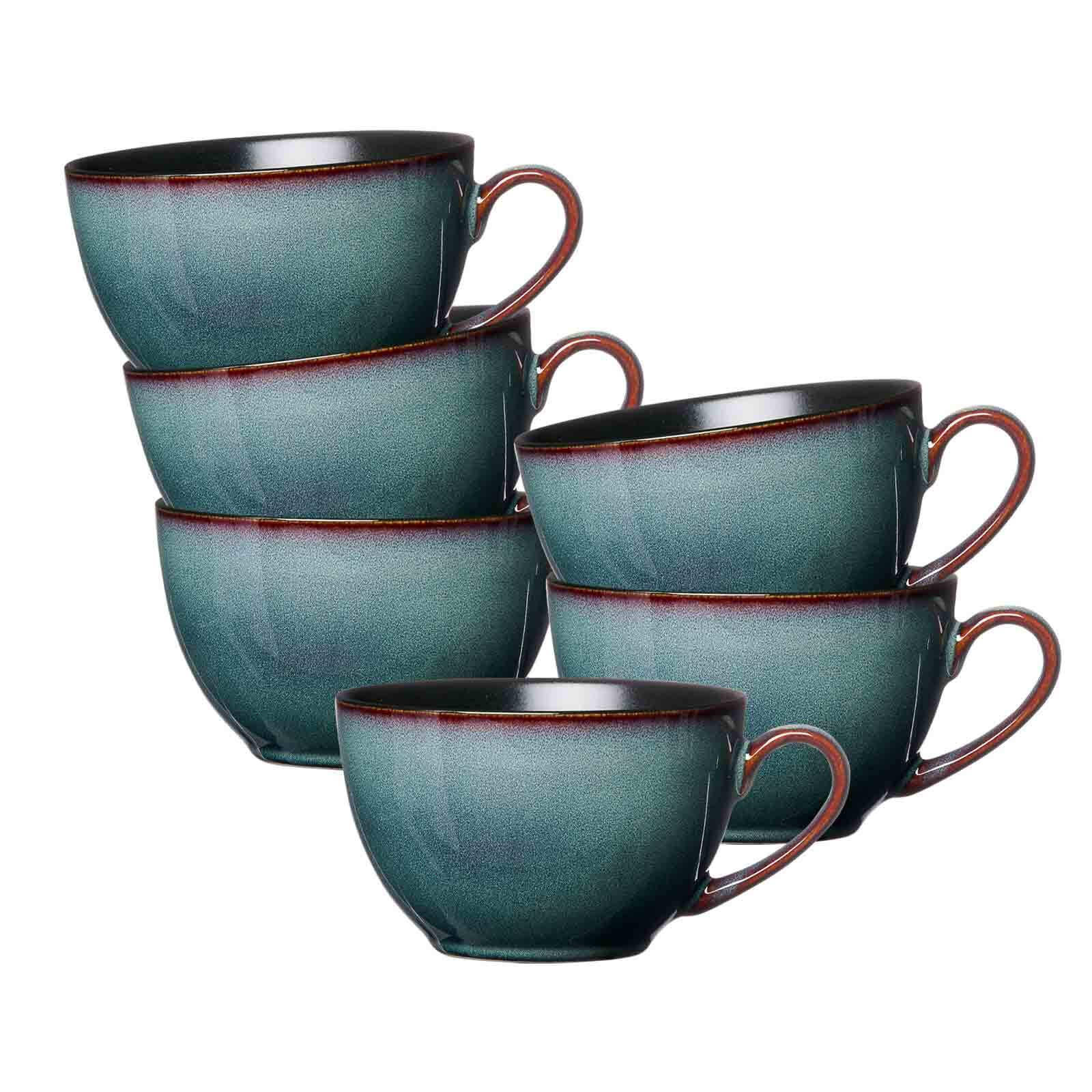 KAFFEETASSEN Bali blau 220 ml 6er Set - Blau, Keramik (0.22L) - Ritzenhoff Breker