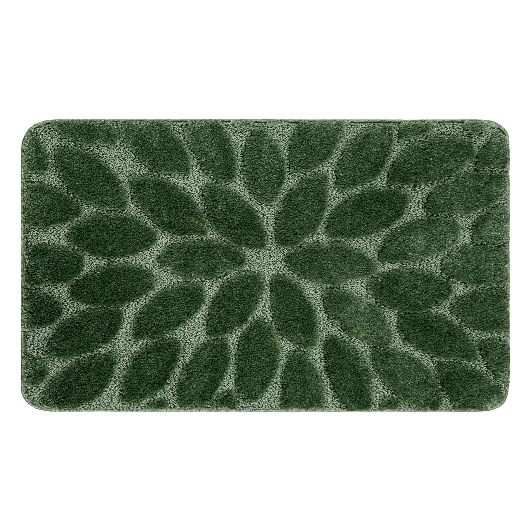 COVOR baie SUPREME STONES, pietre, anti-alunecare, moale - verde 50/80 cm - verde pastel, material textil (50/80cm) - rugsX