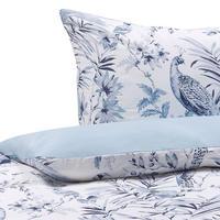 BETTWÄSCHE SET Ballard 155x220 cm - Blau, Textil (155/220cm) - Beliani