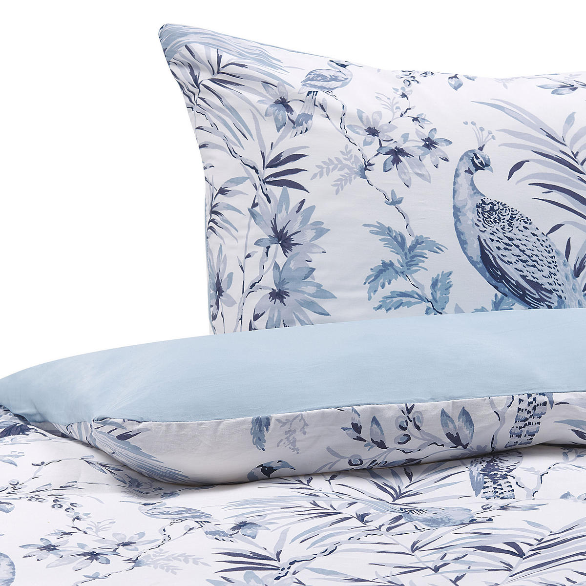 BETTWÄSCHE SET Ballard 155x220 cm - Blau, Textil (155/220cm) - Beliani