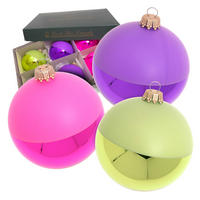 CHRISTBAUMKUGELN Farbenfroh Mehrfarbig 8cm (Glas / 6 Stk.) - Multicolor, Glas (8/8/8cm) - Krebs Glas Lauscha