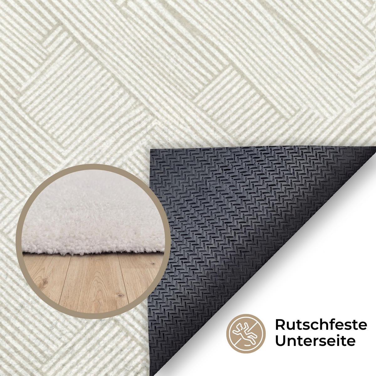 KOBERCE - Textúra - abstraktná - béžová - 150x90 cm - béžová, textil/plast (150/0.4cm) - OnlyWow