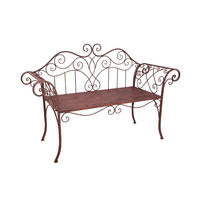 GARTENBANK Ronja Terrassenbank - Schwarz, Metall (51/92.5/143cm) - DELUKE