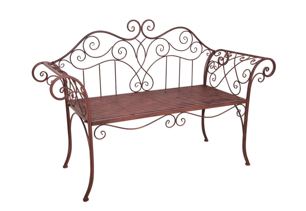 GARTENBANK Ronja Terrassenbank - Schwarz, Metall (51/92.5/143cm) - DELUKE