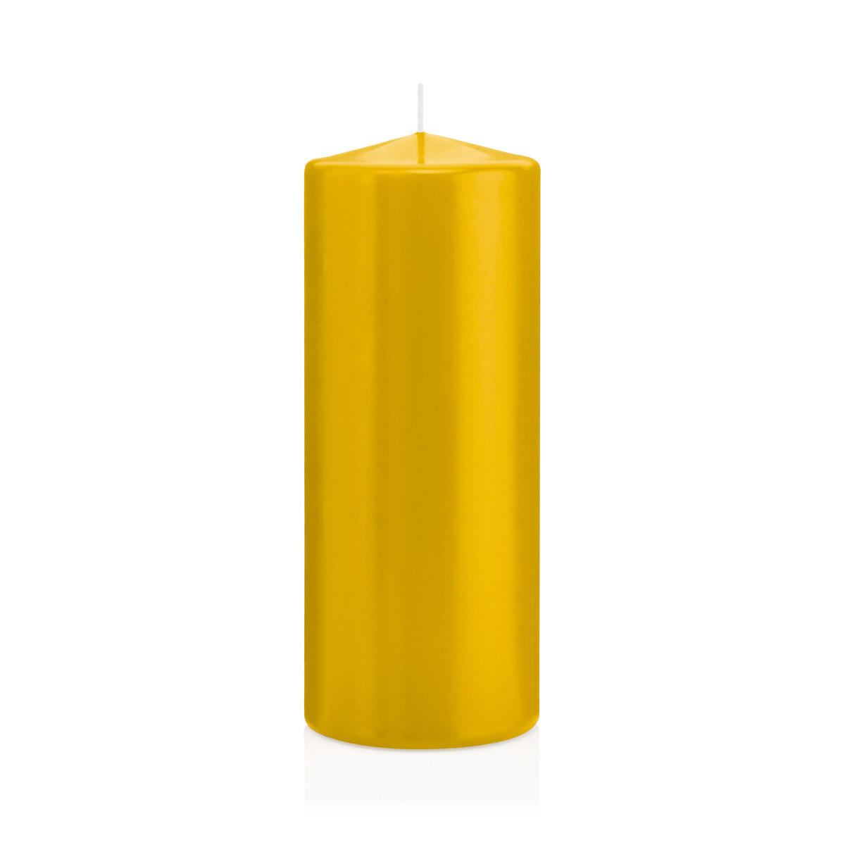 STUMPENKERZEN Dotter Gelb Ø 78 x 200 mm, 8 Stück - Gelb, Paraffin (8/20cm) - Wiedemann Kerzen