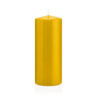 STUMPENKERZEN Dotter Gelb Ø 78 x 200 mm, 8 Stück - Gelb, Paraffin (8/20cm) - Wiedemann Kerzen