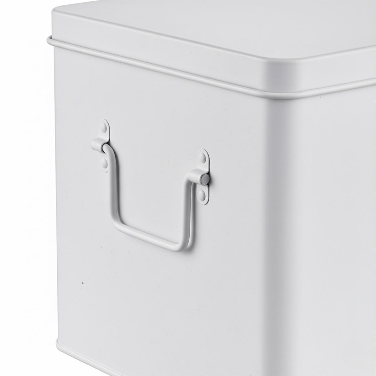 MEDIZINBOX Weiß Grau Metall 4 Fächer entnehmbarer Einsatz - Weiß, Metall (28/21/20.5cm) - Relaxdays