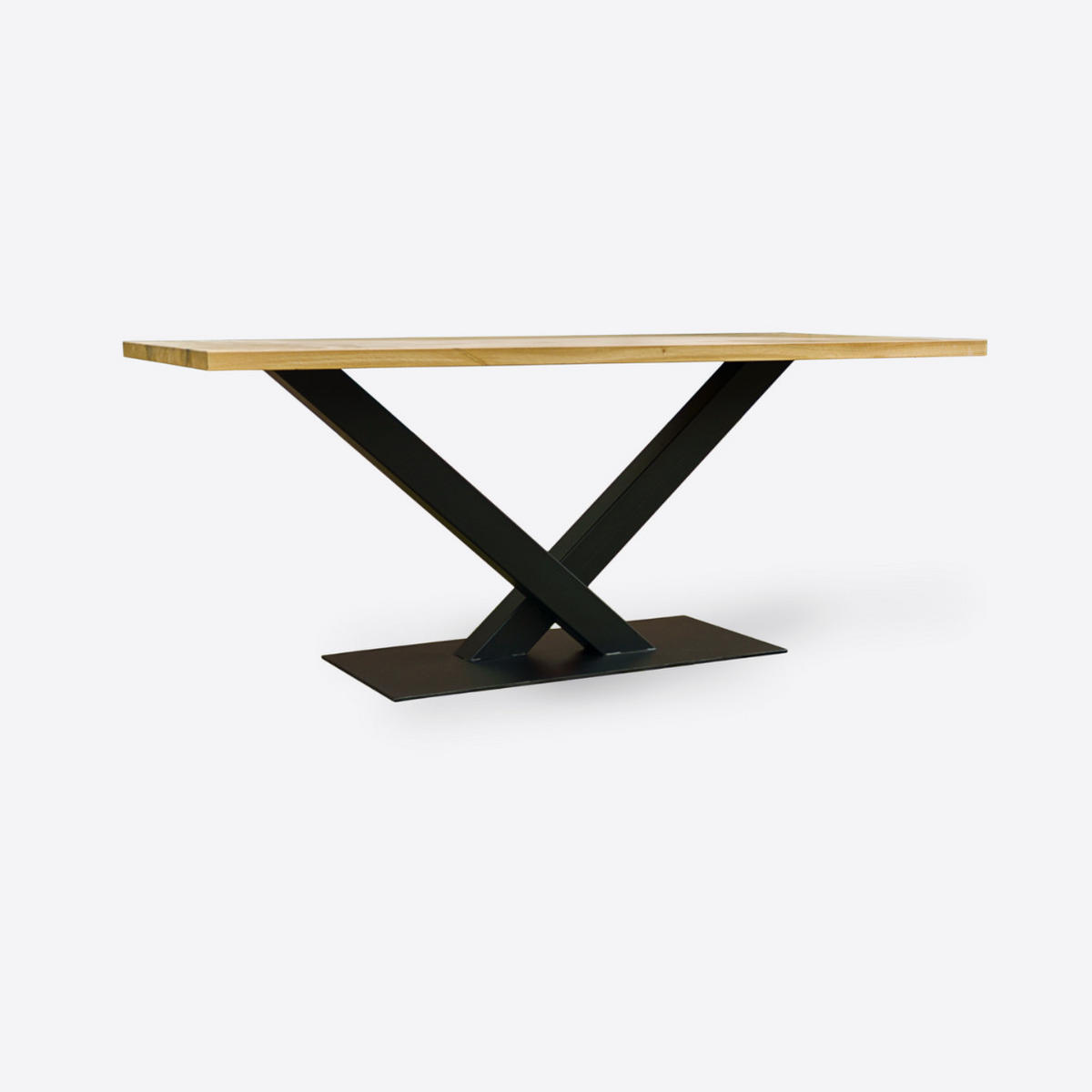 EICHENHOLZTISCH im Loftstil VENTO 140 x 80 - Eichefarben/Schwarz, Holz (140/80/75cm) - Rawood Furniture