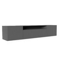 TV-SCHRANK Grafit NOELI Hängend Gerillte Fronten - Graphitfarben, Holzwerkstoff (200/40/41cm) - Sepro Meble