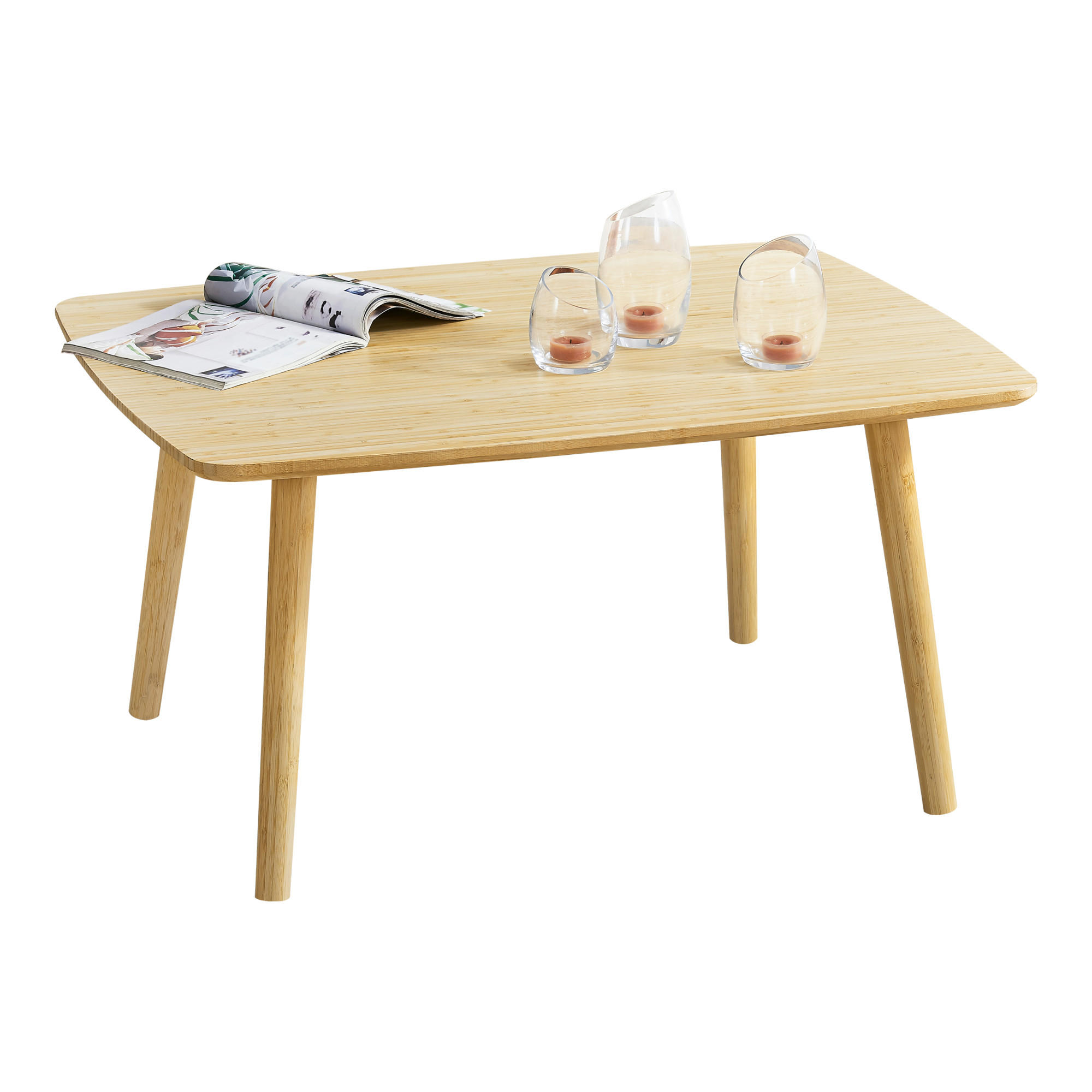 COUCHTISCH Nurmijärvi 80/60/40 - Beige, Naturmaterialien (60/80/40cm) - [en.casa]