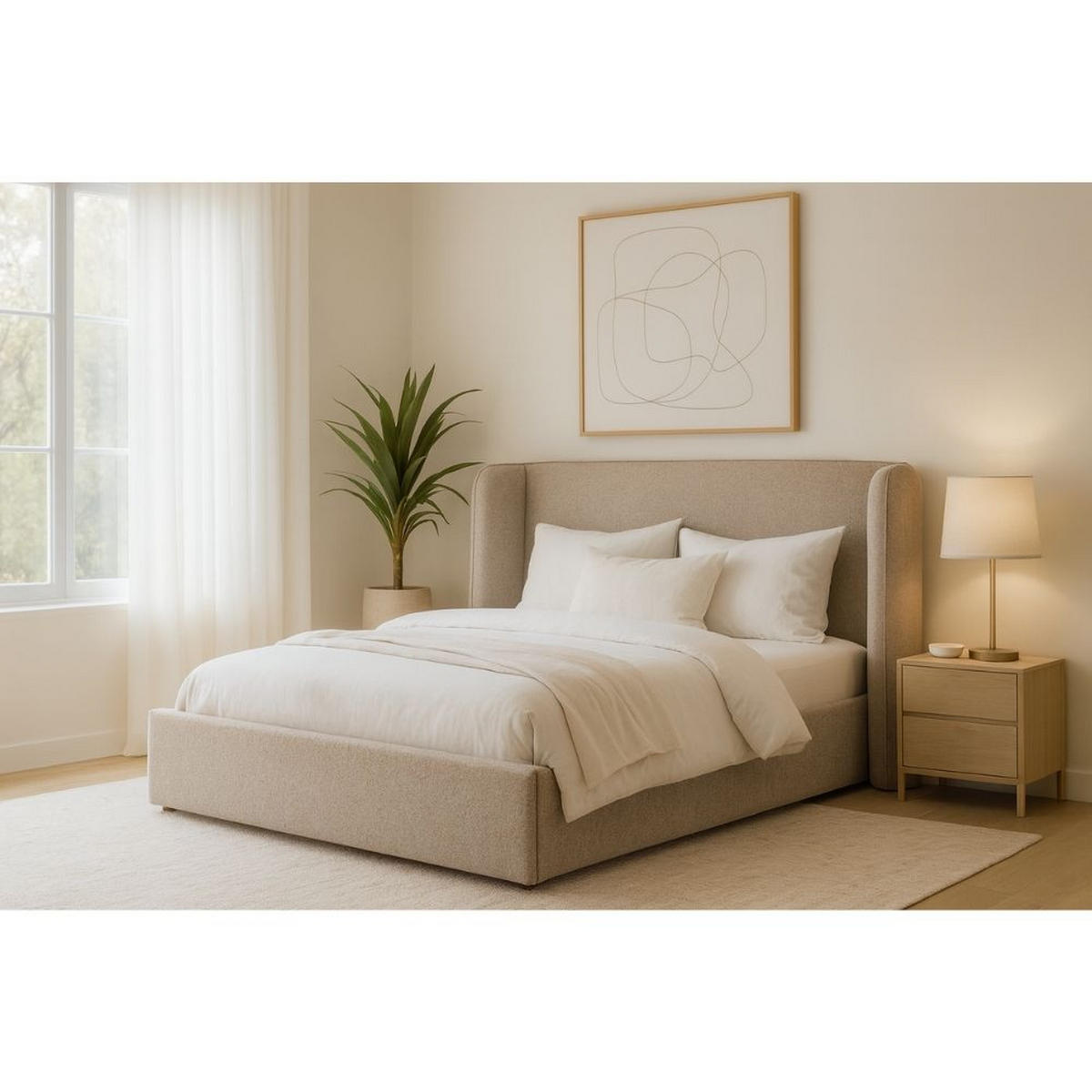 POLSTERBETT Stella mit Bettkasten, ohne Matratze, 180x200 cm, Cappuccino - Schwarz/Cappuccino, Textil (180/200cm) - AN-Moebel 4u