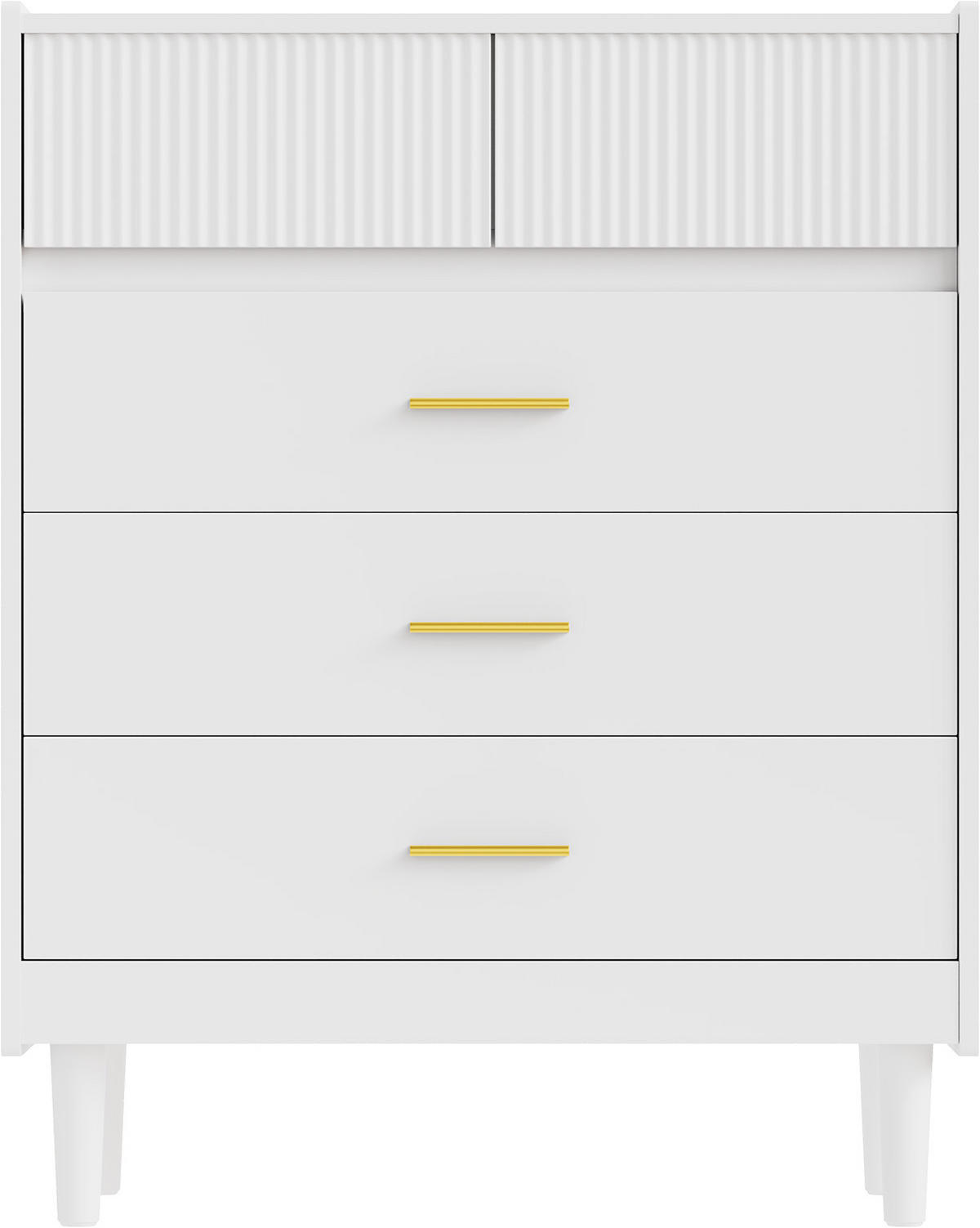 SCHUBLADENKOMMODE mit Füßen in 74/90/40cm-DG2 - Weiß, Holzwerkstoff/Metall (74/90/40cm) - HOMAVO