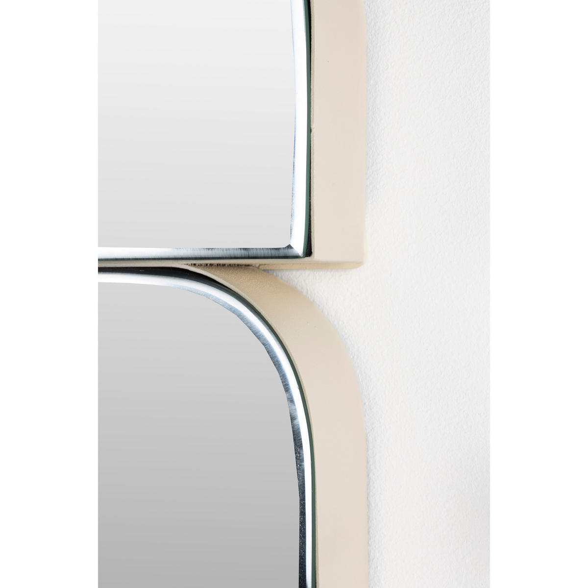 WANDSPIEGEL Glamour Beige - Beige, Metall (45/70/5cm) - Zuiver