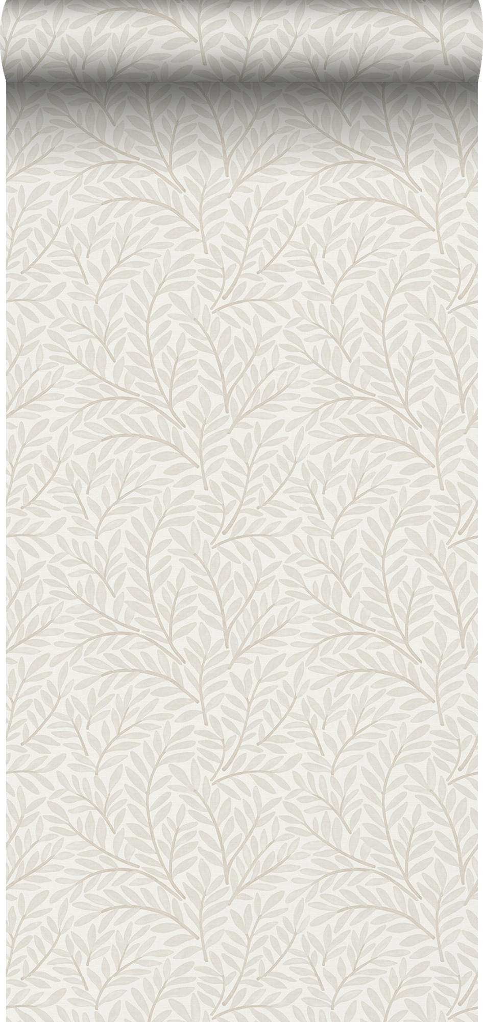TAPETE Blätter im skandinavischen Stil 53 cm x 10 m - Beige, Papier (53/1000cm) - Sanders & Sanders