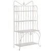 GARTENREGAL beige Metall 4 Ablageflächen klappbar Pavona - Beige, Metall (94/170/50cm) - Beliani