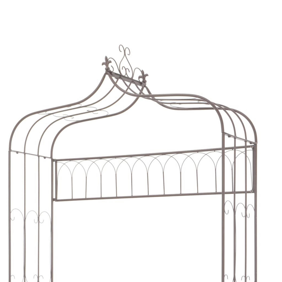 GARTENBANK 122 cm Eisen Antik Braun - Braun, Metall (122/220/43cm) - furnicato