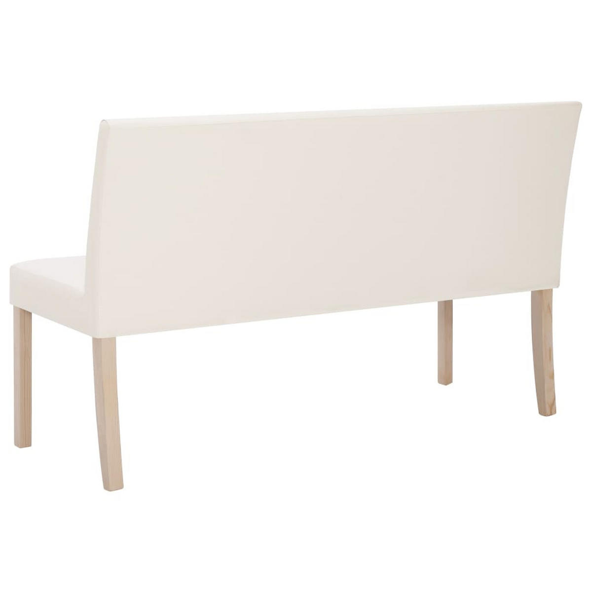SITZBANK Phil 139,5 cm Cremeweiß Kunstleder - Creme, Leder (139.5/86/50cm) - DELUKE