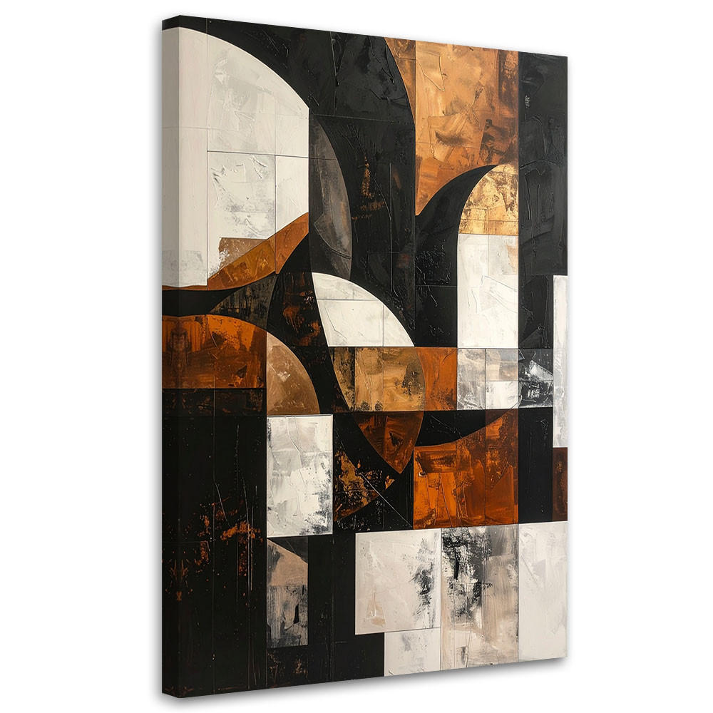 LEINWANDBILD 3D und geometrisch 80x120cm - Braun, Textil (80/120cm) - Feeby