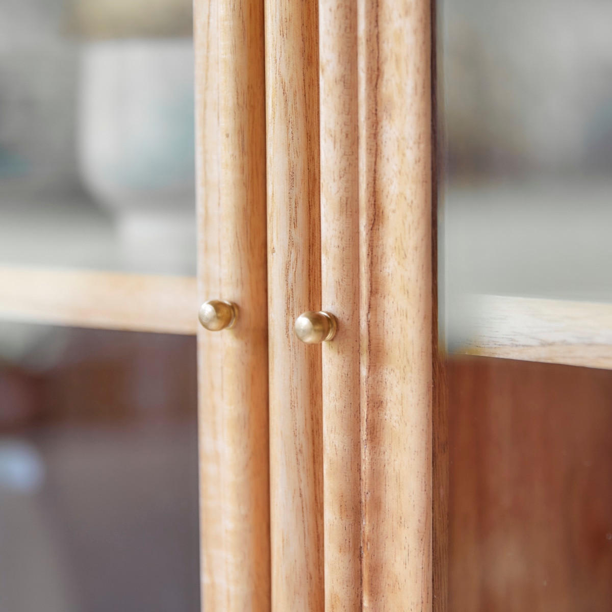 GESCHIRRSCHRANK Alex Natur aus Helles Mindiholz - Naturfarben, Holz (120/145/41cm) - Tikamoon